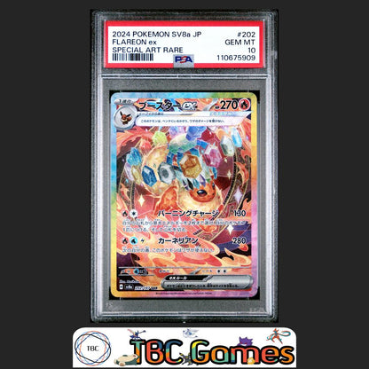 Flareon ex Pokemon Japanese Sv8A Terastal Fest ex #202 Special Art Rare PSA 10 Front