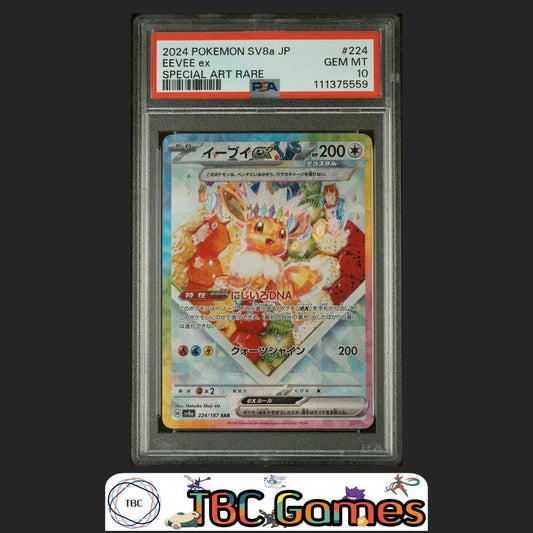 Eevee ex Japanese Terastal Fest ex #224 Special Art Rare PSA 10 Front