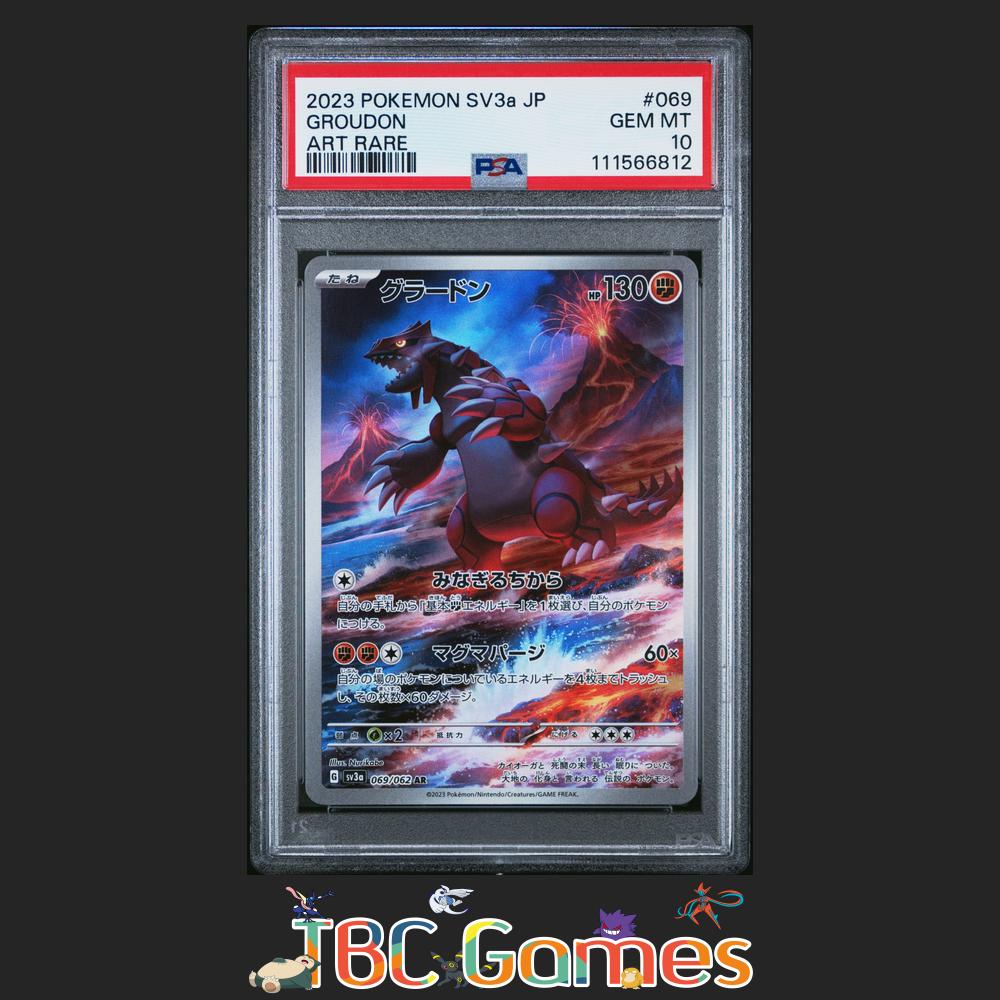 Groudon Japanese Sv3A-Raging Surf #069 Art Rare PSA 10