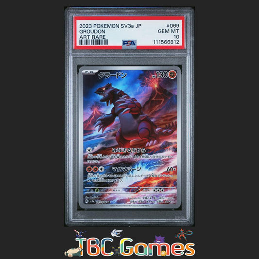 Groudon Japanese Sv3A-Raging Surf #069 Art Rare PSA 10