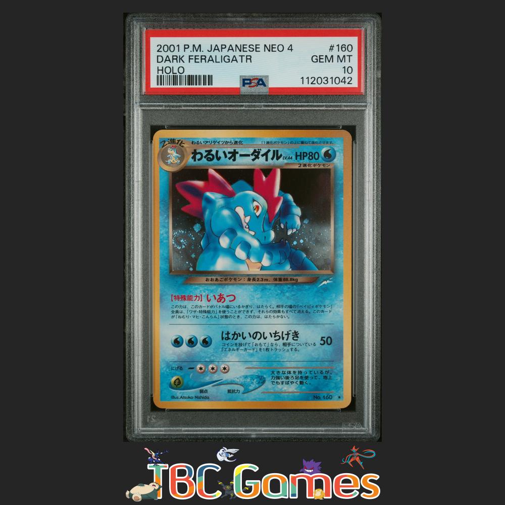 Dark Feraligatr Neo 4 Holo #160 Japanese PSA 10
