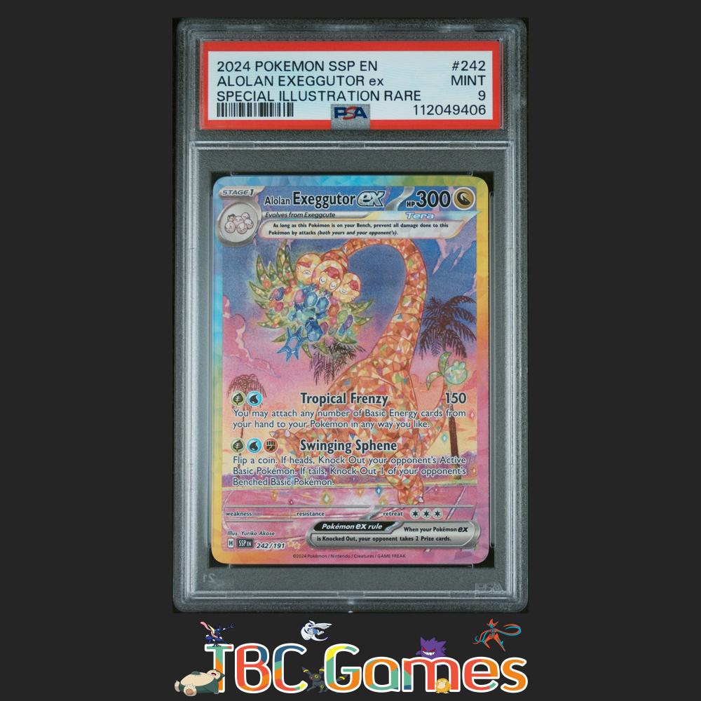 Alolan Exeggutor ex Surging Sparks #242 Special Illustration Rare PSA 9