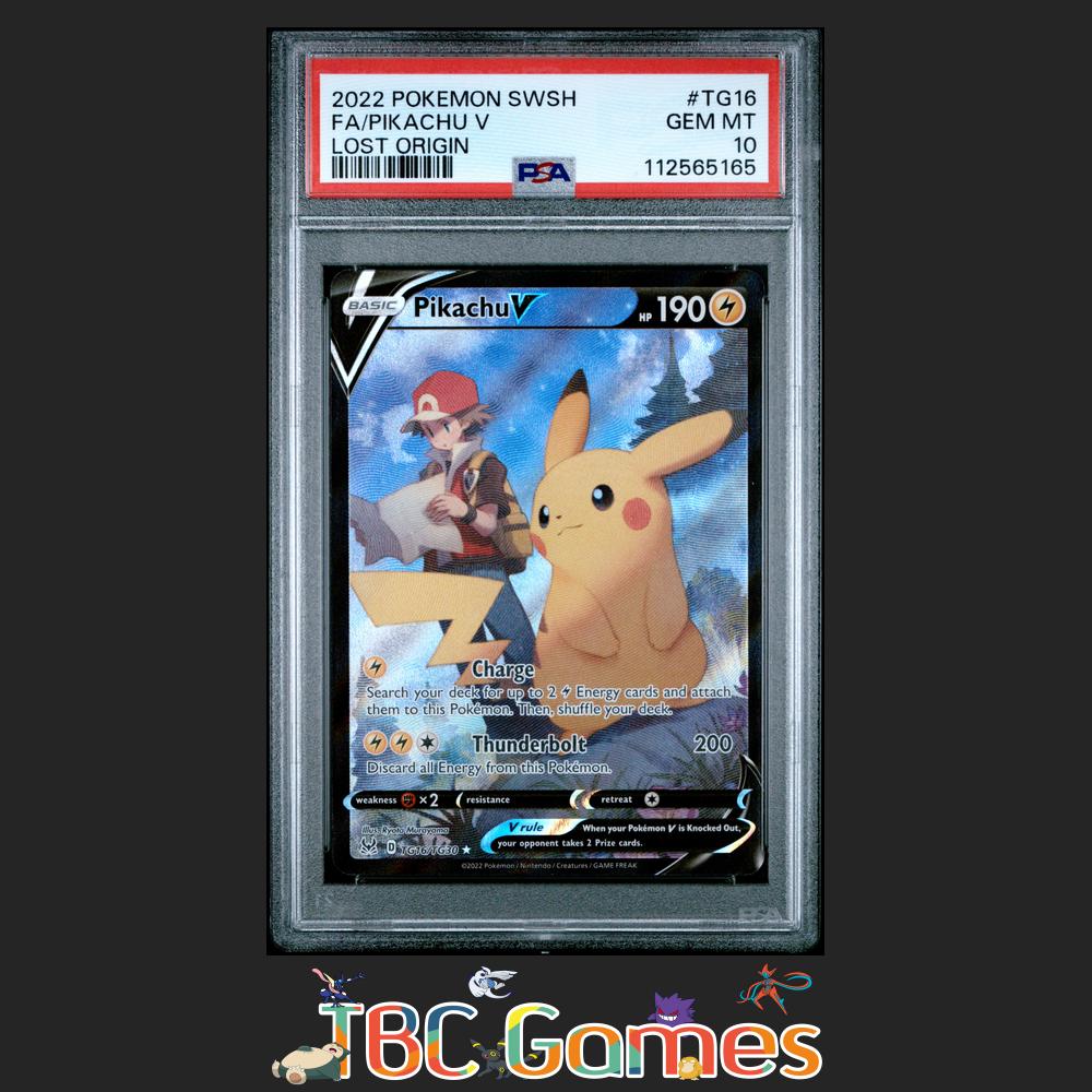 Pikachu V Lost Origin #TG16 PSA 10