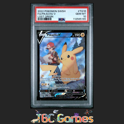 Pikachu V Lost Origin #TG16 PSA 10