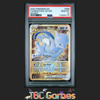 Mewtwo VSTAR GO #086 Secret PSA 10