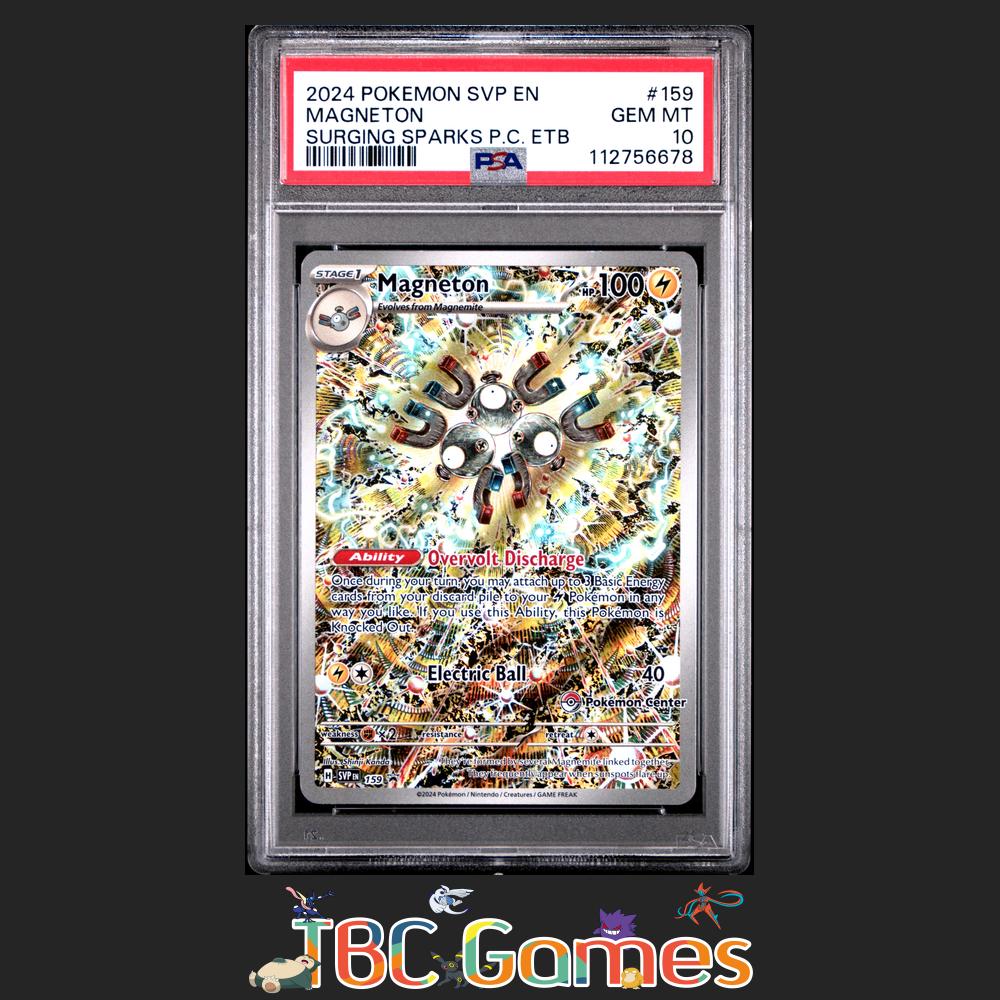 Magneton Surging Sparks PC ETB Black Star Promo #159 PSA 10
