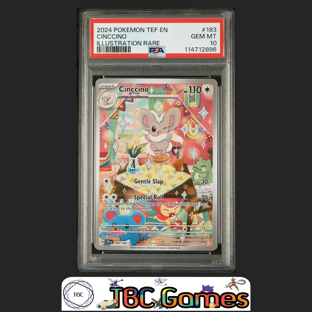 Cinccino Pokemon Temporal Forces #183 Illustration Rare PSA 10 Front