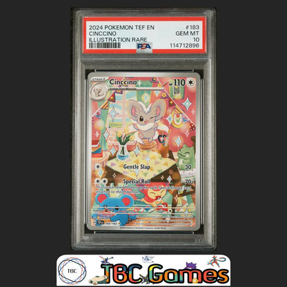 Cinccino Pokemon Temporal Forces #183 Illustration Rare PSA 10 Front