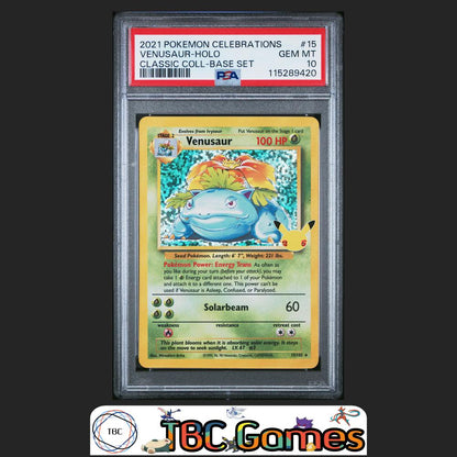 Venusaur Celebrations Classic Collection 25th #15 PSA 10