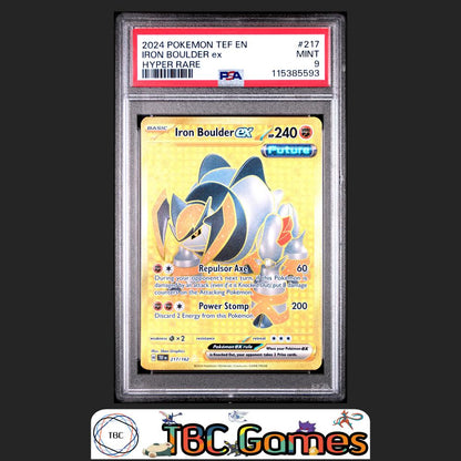 Iron Boulder ex Temporal Forces Secret Gold #217 PSA 9