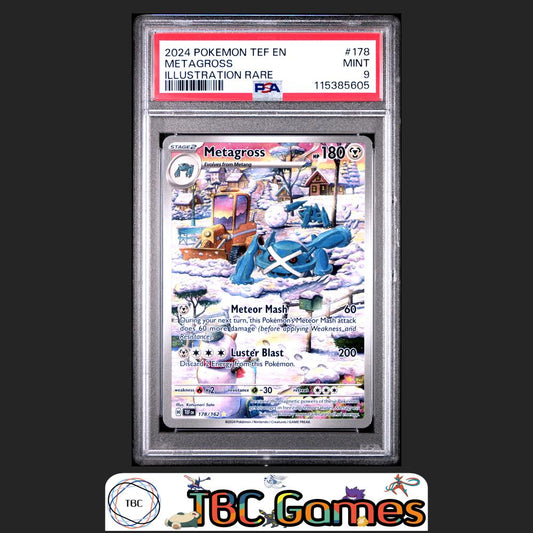 Metagross Temporal Forces #178 Illustration Rare PSA 9