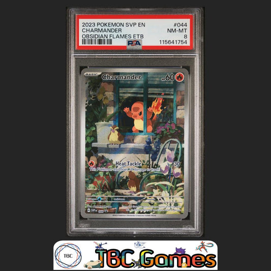 Charmander SVP 044 Obsidian Flames ETB PSA 8 Front