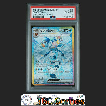 Glaceon ex Pokemon Japanese Sv8A Terastal Fest ex #206 Special Art Rare PSA 10 Front