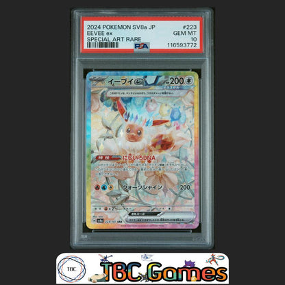 Eevee ex Pokemon Japanese Sv8A Terastal Fest ex #223 Special Art Rare PSA 10 Front