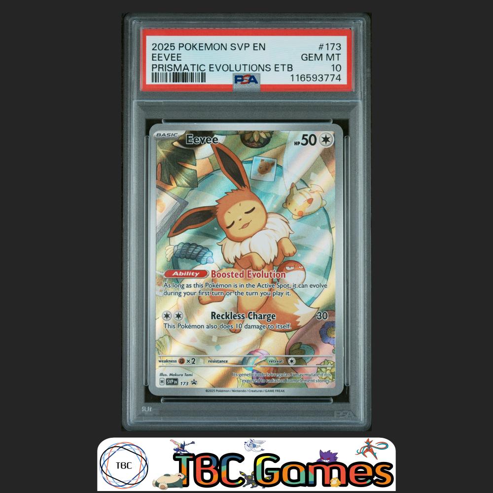 Eevee Pokemon SVP 173 Promo Prismatic Evolutions ETB PSA 10 Front