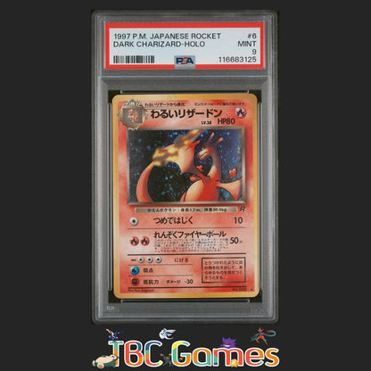 Dark Charizard Japanese Team Rocket Holo #6 PSA 9