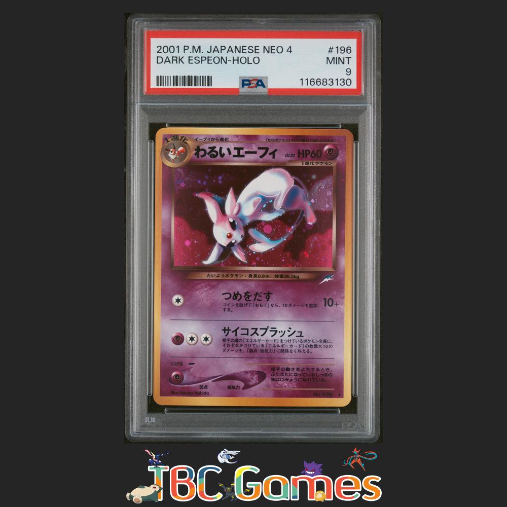 Dark Espeon Japanese Neo 4 Holo #196 Japanese PSA 9