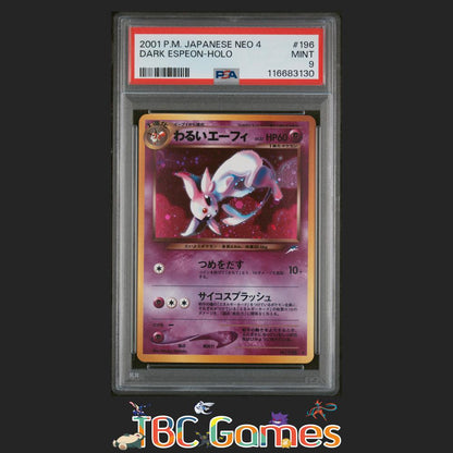 Dark Espeon Japanese Neo 4 Holo #196 Japanese PSA 9