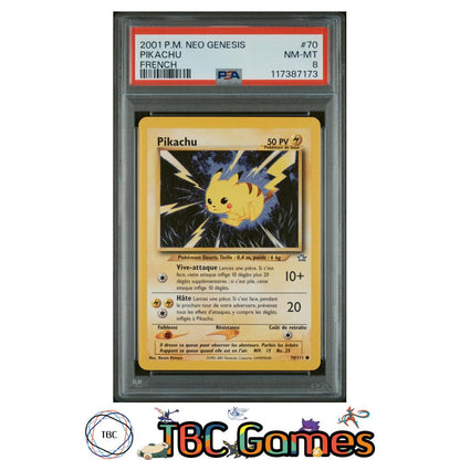 Pikachu Neo Genesis Unlimited #70 French PSA 8