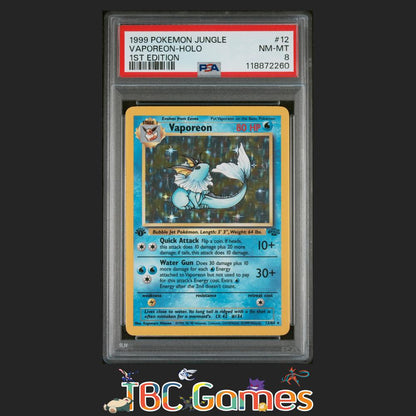 Vaporeon Jungle 1st Edition Holo #12 PSA 8