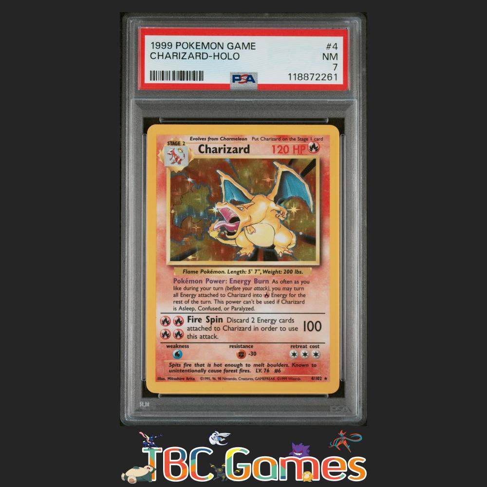 Charizard Base Set Unlimited Holo #4 PSA 7