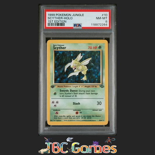 Scyther Jungle 1st Edition Holo #10 PSA 8