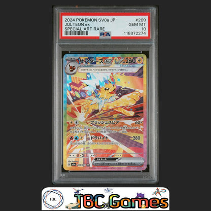 Jolteon ex Japanese Sv8A Terastal Fest ex #209 Special Art Rare PSA 10