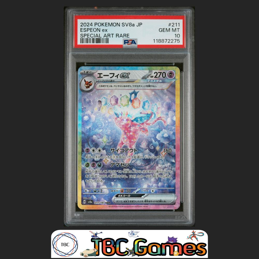 Espeon ex Japanese Sv8A Terastal Fest ex #211 Special Art Rare PSA 10