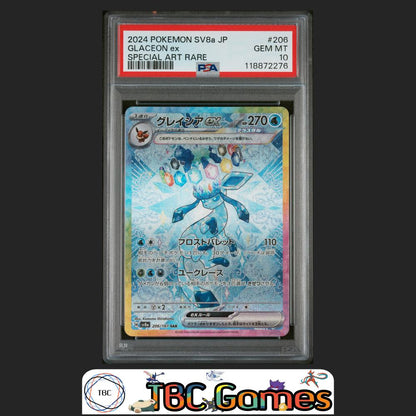 Glaceon ex Japanese Sv8A Terastal Fest ex #206 Special Art Rare PSA 10
