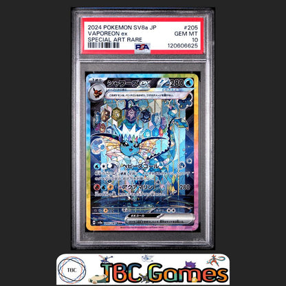Vaporeon ex Pokemon Japanese Sv8A Terastal Fest ex #205 Special Art Rare PSA 10 Front