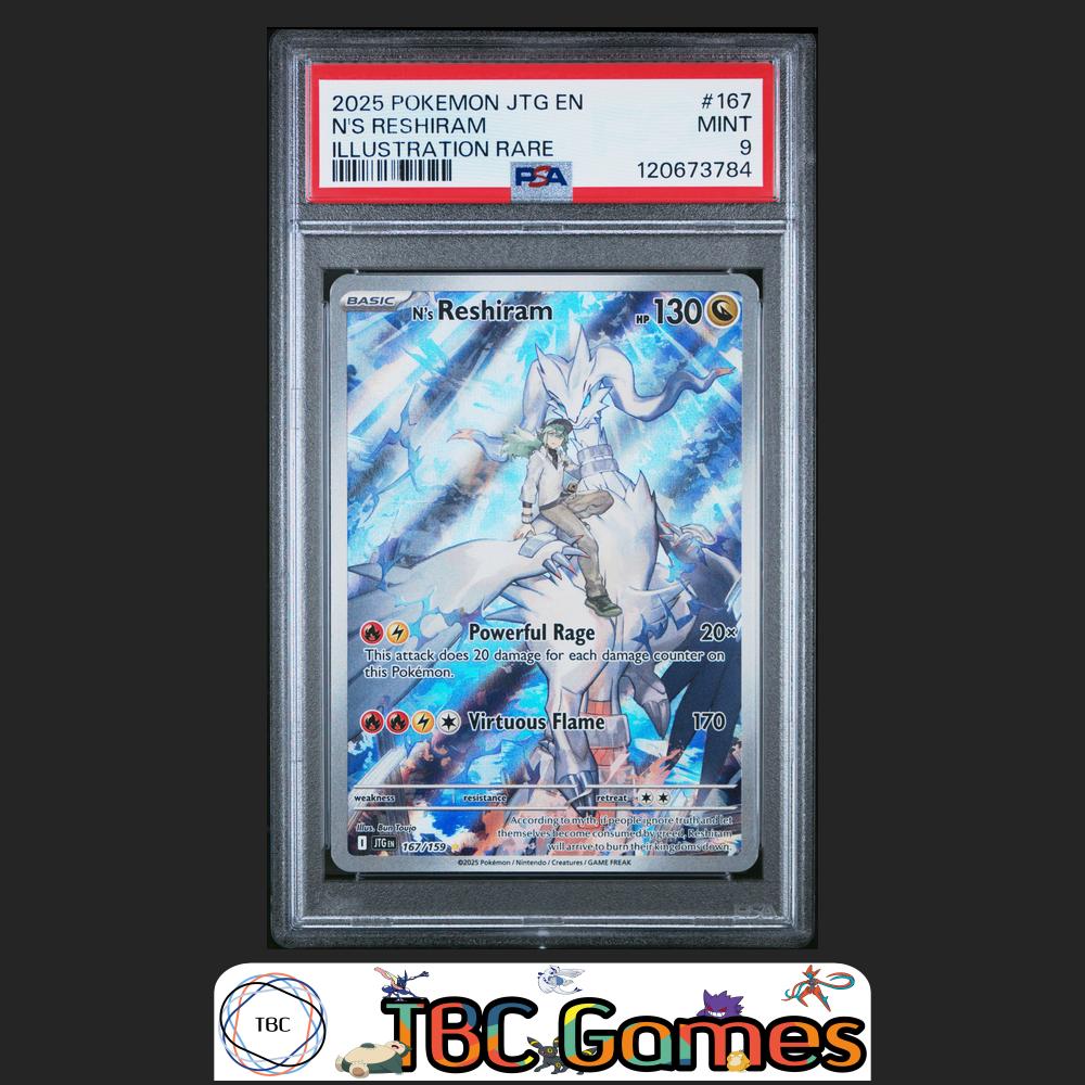N's Reshiram Journey Together #167 Illustration Rare PSA 9 Front