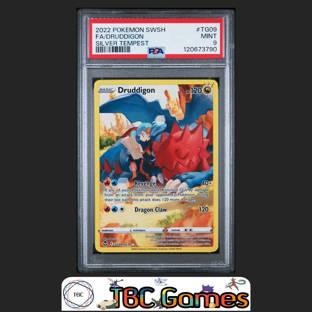 Druddigon Silver Tempest #TG09 PSA 9 Front