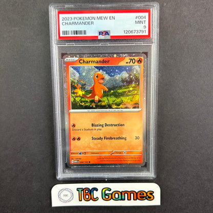Charmander 151 Cosmos Holo #004 PSA 9