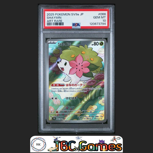 Shaymin Japanese Sv9A Heat Wave Arena #066 Art Rare PSA 10 Front