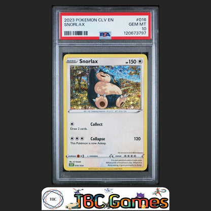 Snorlax CLV Trading Card Game Classic Venusaur & Lugia ex Deck #016 PSA 10 Front