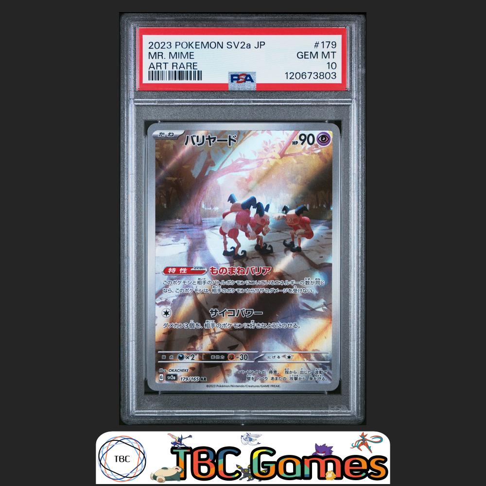 Mr. Mime Japanese Sv2A 151 #179 Art Rare PSA 10 Front