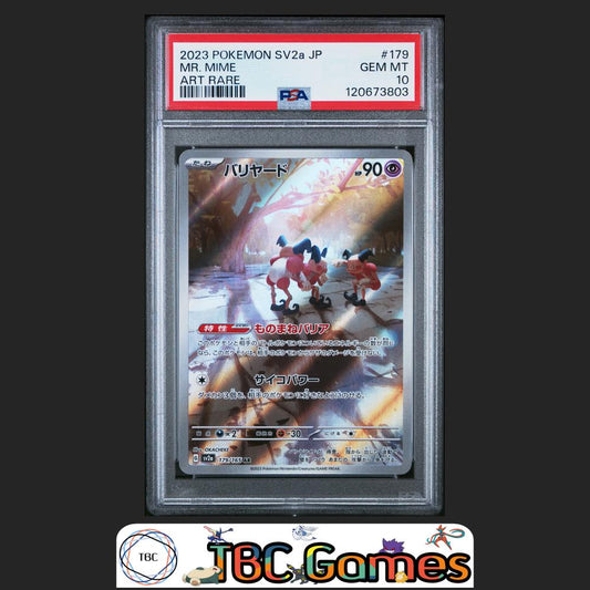 Mr. Mime Japanese Sv2A 151 #179 Art Rare PSA 10 Front