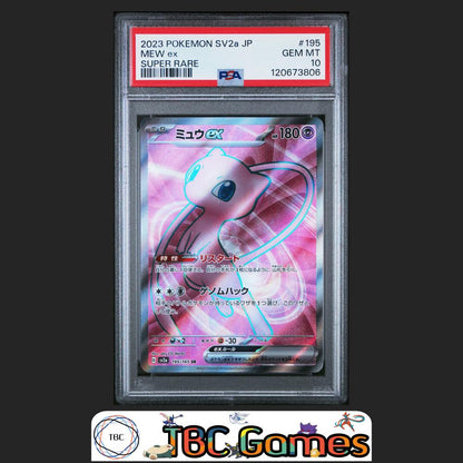 Mew ex Japanese Sv2A 151 #195 Super Rare PSA 10 Front