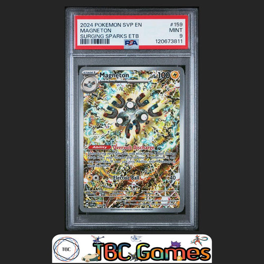 Magneton Black Star Promo #159 Surging Sparks ETB PSA 9 Front
