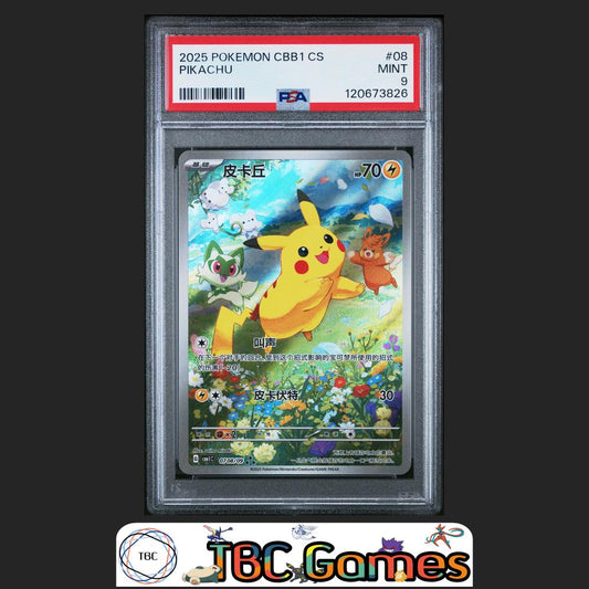 Pikachu Chinese Cbb1C Gem Pack Vol 1 #08 PSA 9 Front