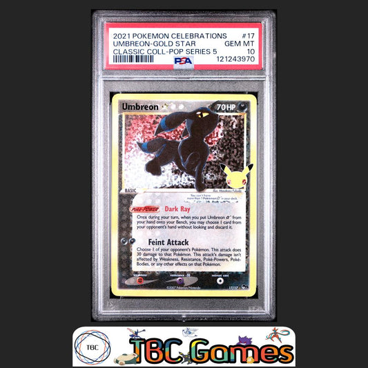 Umbreon Gold Star Celebrations Classic Collection #17 PSA 10 Front