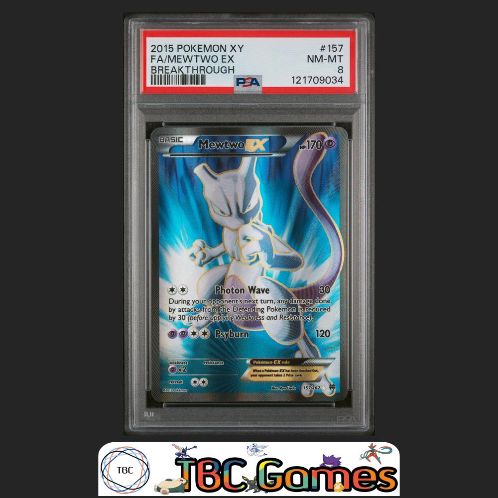 Mewtwo EX Pokemon XY Breakthrough #157 PSA 8 Front