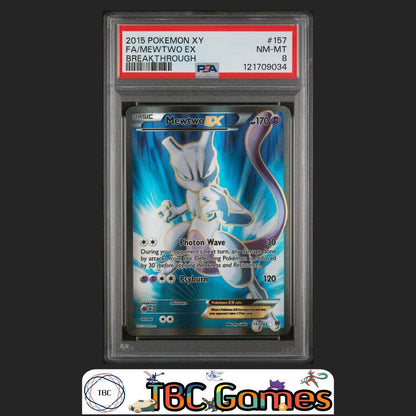 Mewtwo EX Pokemon XY Breakthrough #157 PSA 8 Front