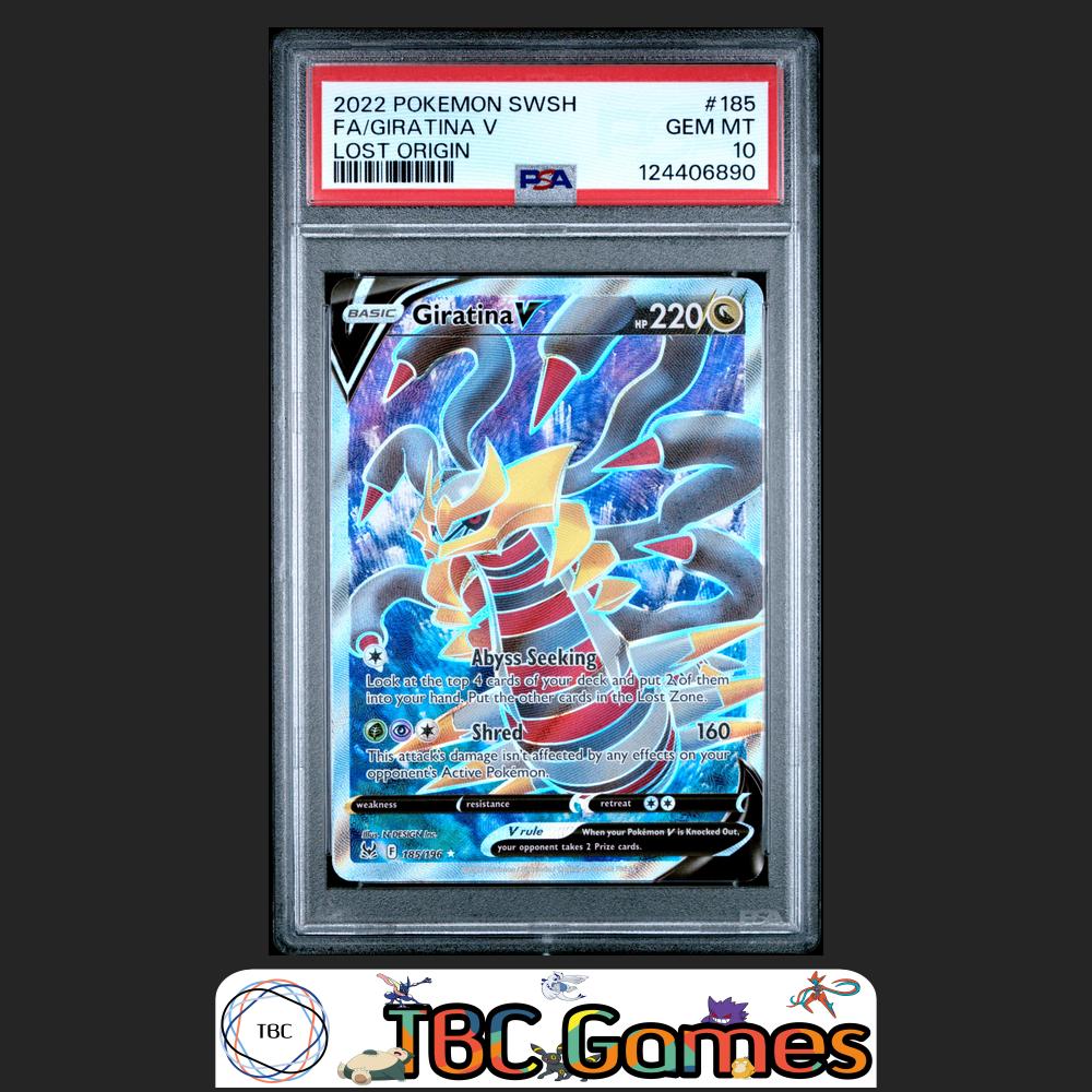 Giratina V Pokemon Sword & Shield Lost Origin #185 PSA 10 Front