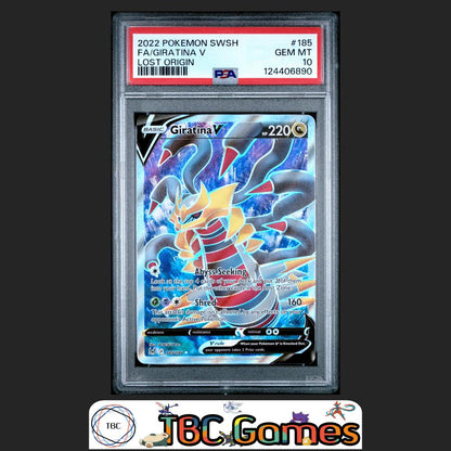 Giratina V Pokemon Sword & Shield Lost Origin #185 PSA 10 Front