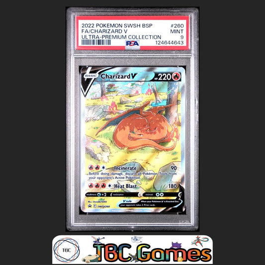 Charizard V SWSH Black Star Promo #260 Ultra Premium Collection PSA 9 Front