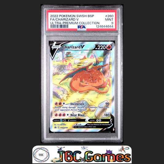 Charizard V SWSH Black Star Promo #260 Ultra Premium Collection PSA 9 Front