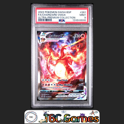 Charizard VMAX SWSH Black Star Promo #261 Ultra Premium Collection PSA 9 Front