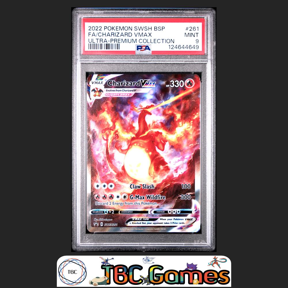 Charizard VMAX SWSH Black Star Promo #261 Ultra Premium Collection PSA 9 Front