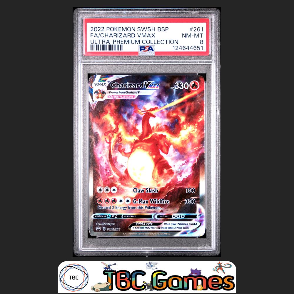 Charizard VMAX SWSH Black Star Promo #261 Ultra Premium Collection PSA 8 Front